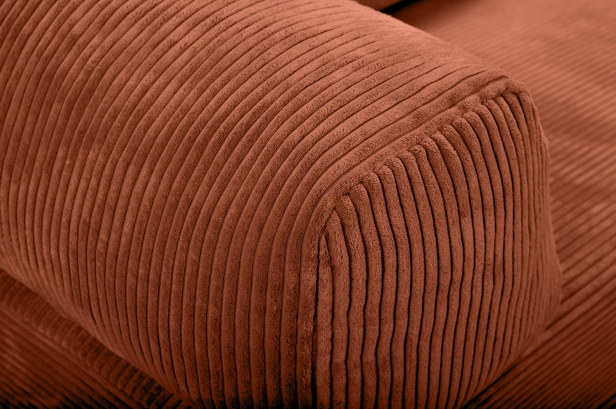 SCHLAFSOFA Cord Rostfarben  - Rostfarben, KONVENTIONELL, Textil/Metall (200/77/80cm) - Carryhome