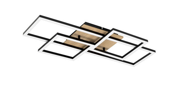 LED-DECKENLEUCHTE 70/38/7,5 cm   - Braun, Basics, Holz/Kunststoff (70/38/7,5cm) - Novel