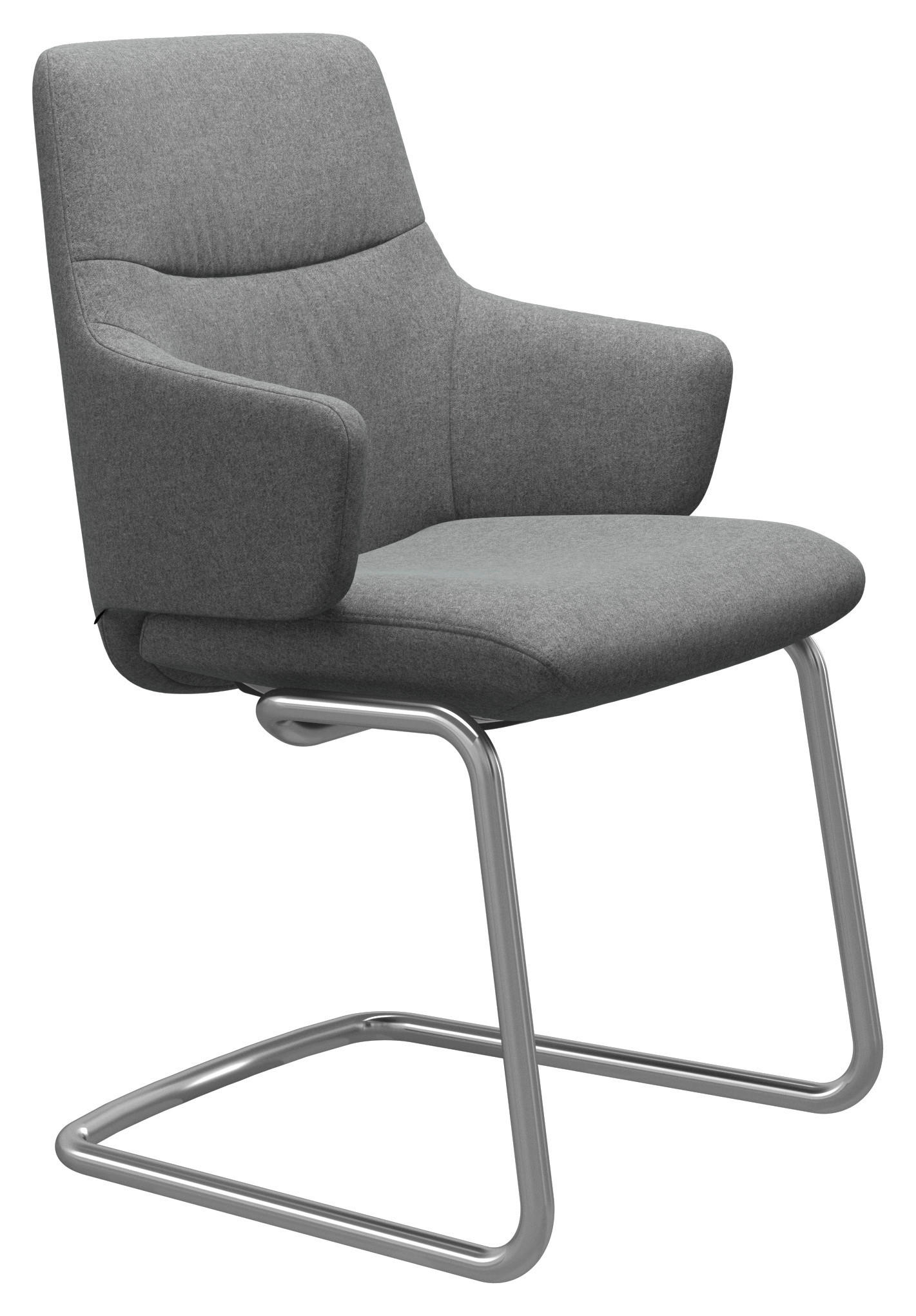 ARMLEHNSTUHL in Aluminium Flachgewebe - Chromfarben/Hellgrau, MODERN, Textil/Metall (54/105/63cm) - Stressless