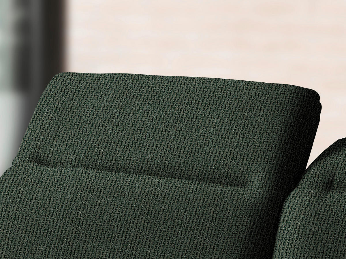 ECKSOFA in Webstoff Grün  - Schwarz/Grün, Design, Textil/Metall (180/289cm) - Stylife