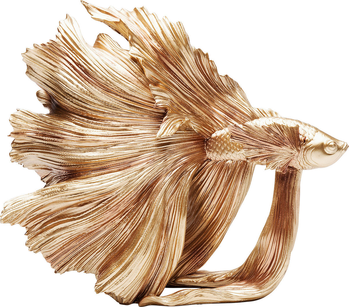 DEKOFISCH - Goldfarben, Trend, Kunststoff (36/32/14cm) - Kare-Design