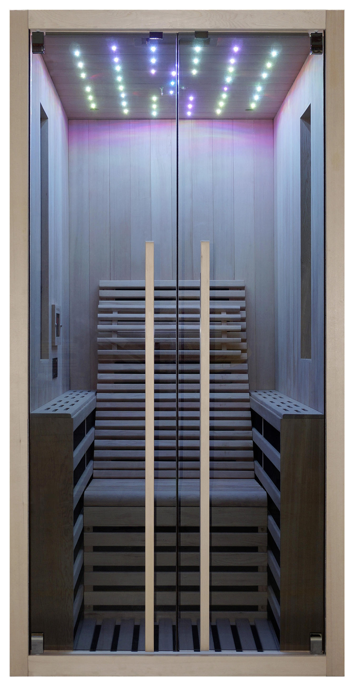 INFRAČERVENÁ KABINA  - přírodní barvy, Basics, dřevo (100/195/130cm) - Sanotechnik