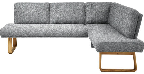 ECKBANK 280/174 cm in Grau, Eichefarben - Eichefarben/Grau, Design, Holz/Textil (280/174cm) - Dieter Knoll