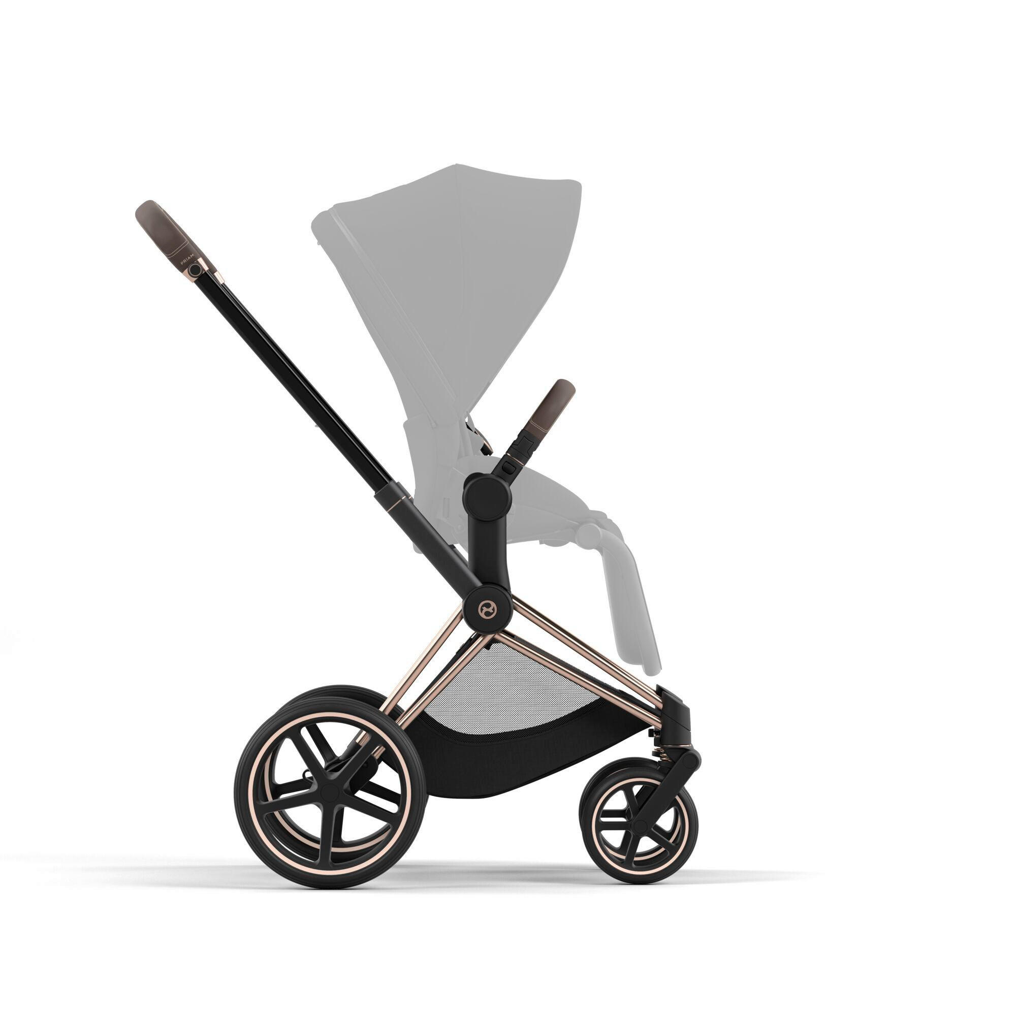 KINDERWAGENGESTELL Priam  - Roségold/Schwarz, Basics, Metall (60/98,5-108/92-83cm) - Cybex