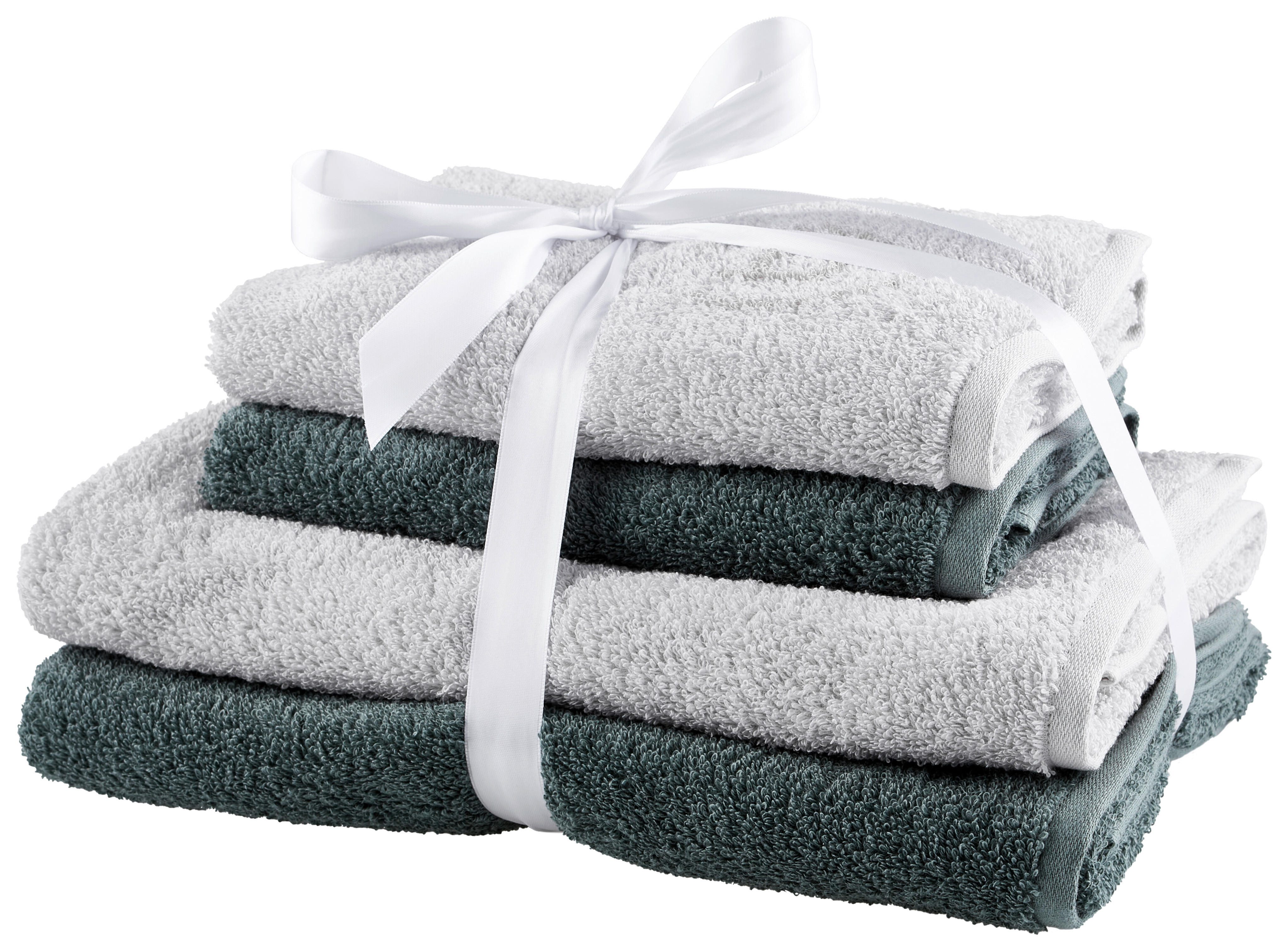 SADA RUČNÍKŮ A OSUŠEK, 50/100 cm, tmavě zelená - tmavě zelená, Basics, textil/plast (50/100cm) - Bugatti
