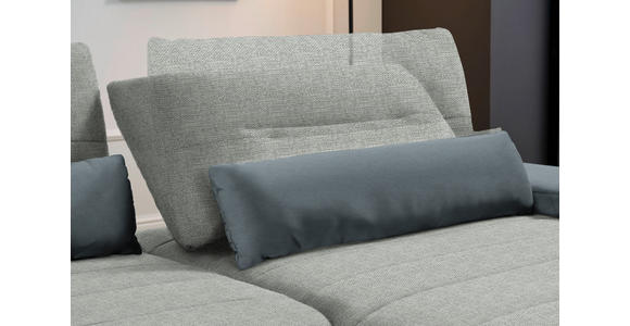 ECKSOFA in Webstoff Hellgrau  - Hellgrau/Schwarz, KONVENTIONELL, Textil/Metall (273/191cm) - Carryhome