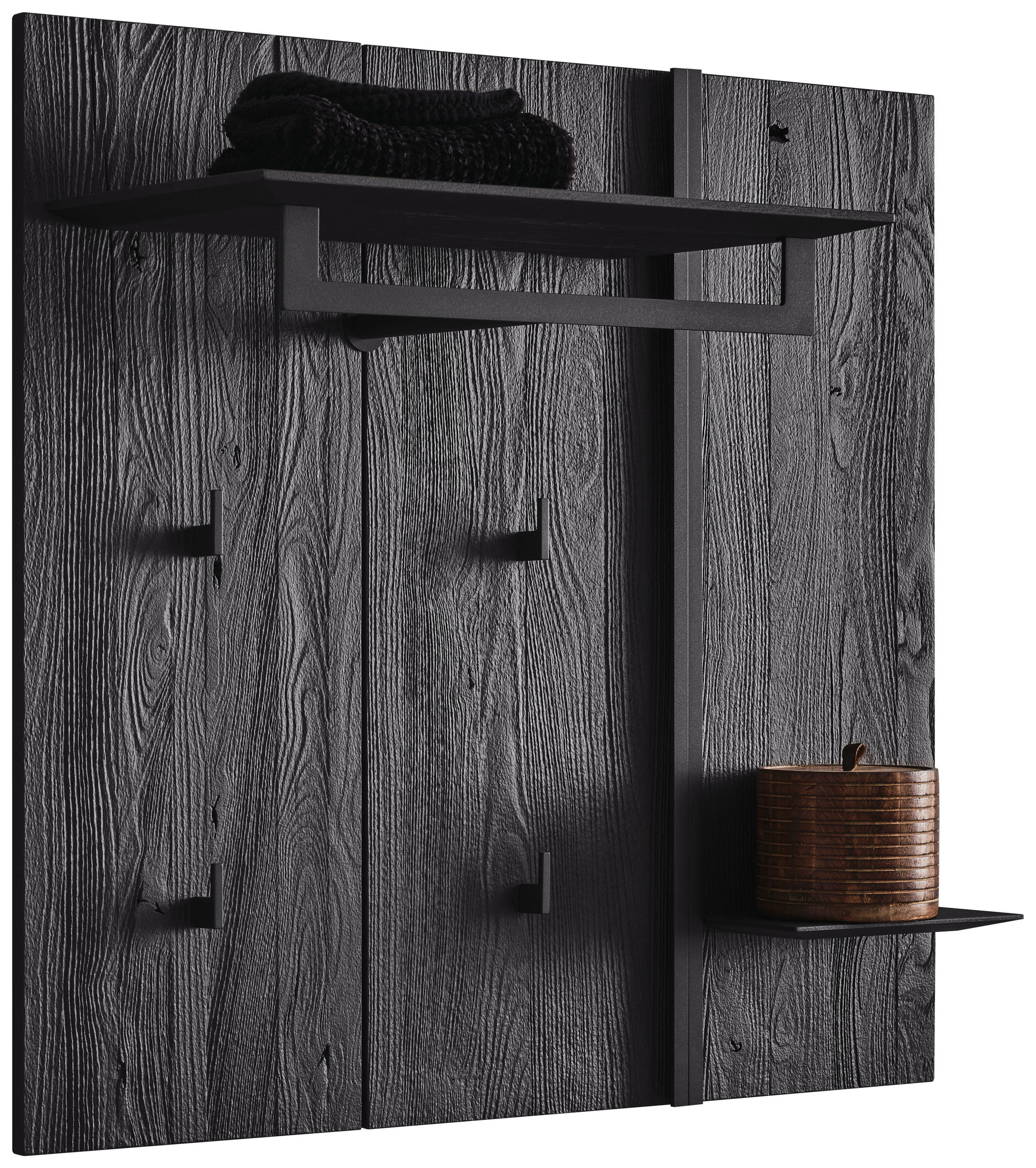 GARDEROBENPANEEL  in 90/86/35 cm  - Anthrazit, Design, Holz/Metall (90/86/35cm) - Johann Jakob