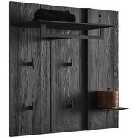 GARDEROBENPANEEL 90/86/35 cm  - Anthrazit, Design, Holz/Metall (90/86/35cm) - Johann Jakob