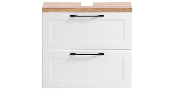 WASCHBECKENUNTERSCHRANK 60/55/35 cm - Eiche Wotan/Schwarz, ROMANTIK / LANDHAUS, Holzwerkstoff/Kunststoff (60/55/35cm) - Xora
