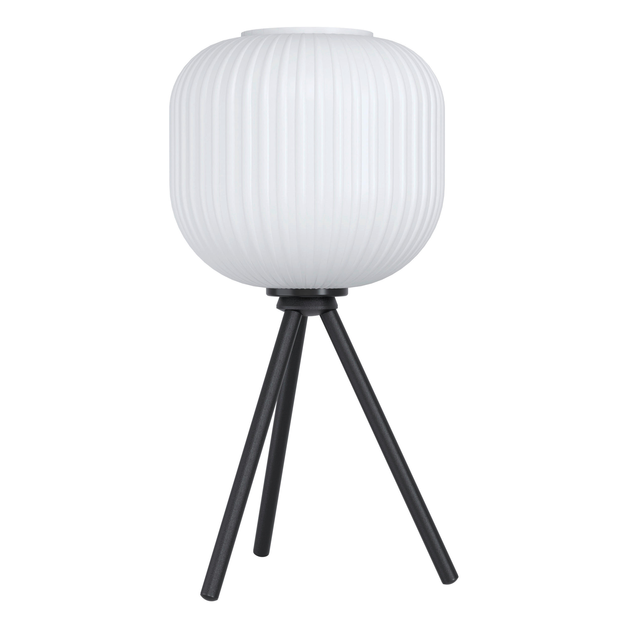 STOLNÁ LAMPA, E27, 40/20 cm  - čierna/biela, Design, kov/sklo (40/20cm) - Eglo