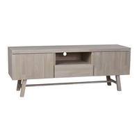 TV-BÄNK i massiv ek naturfärgad  - naturfärgad, Design, trä (160/60/45cm) - Rowico