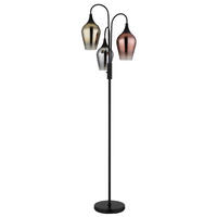 STEHLEUCHTE 43/165 cm    - Klar/Chromfarben, Design, Glas/Metall (43/165cm) - Globo