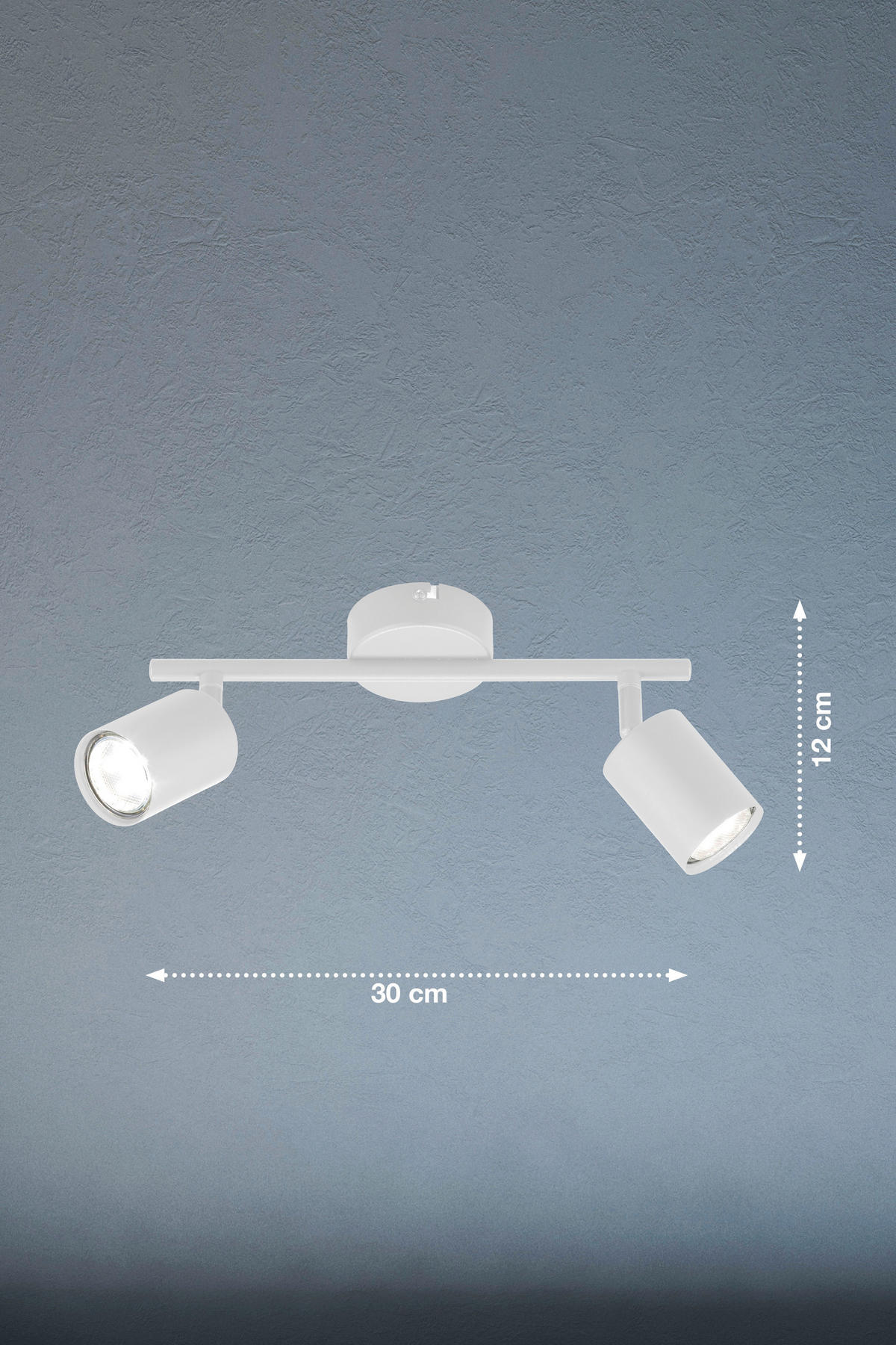 TAKLAMPA Vano  - vit/sandfärgad, Design, metall (8/30cm) - Fischer & Honsel