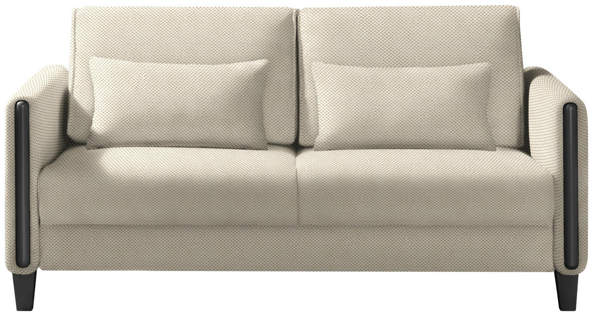 SCHLAFSOFA in Holz, Textil Creme, Schwarz  - Creme/Schwarz, Design, Holz/Textil (174/88/104cm) - Niels Andersson