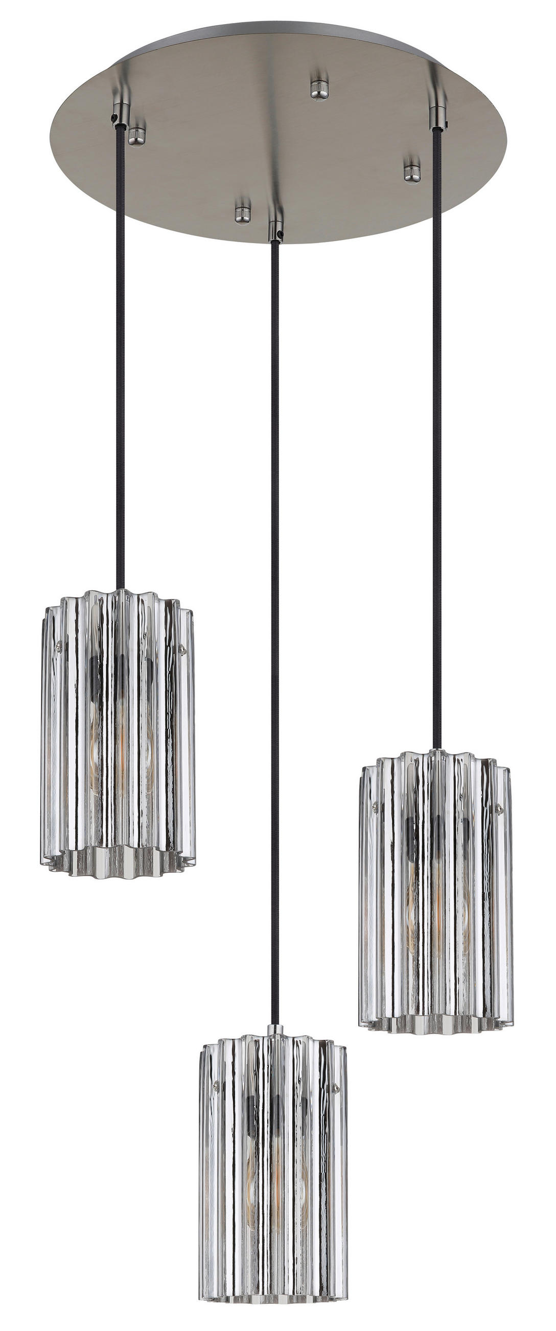 VISEČA SVETILKA  CAYDEN      38,5/120 cm      E27 - črna/barve niklja, Design, kovina/umetna masa (38,5/120cm) - Globo