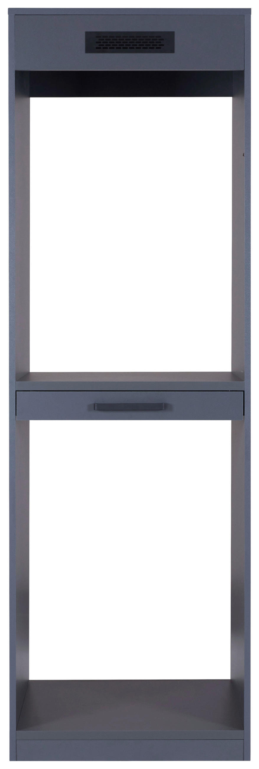 WASCHMASCHINENSCHRANK 67/208/68 cm  in Anthrazit  - Anthrazit/Schwarz, MODERN, Holzwerkstoff/Metall (67/208/68cm) - home24