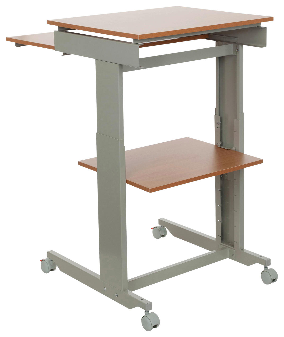 SCHREIBTISCH  in Grau, Buchefarben  - Buchefarben/Grau, Basics, Holzwerkstoff/Kunststoff (60/71,5-107,5/50cm) - MID.YOU