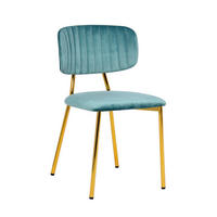 SADA ŽIDLÍ 2 kusy - mátově zelená/barvy zlata, Moderní, kov/textil (47/80/51cm) - MID.YOU