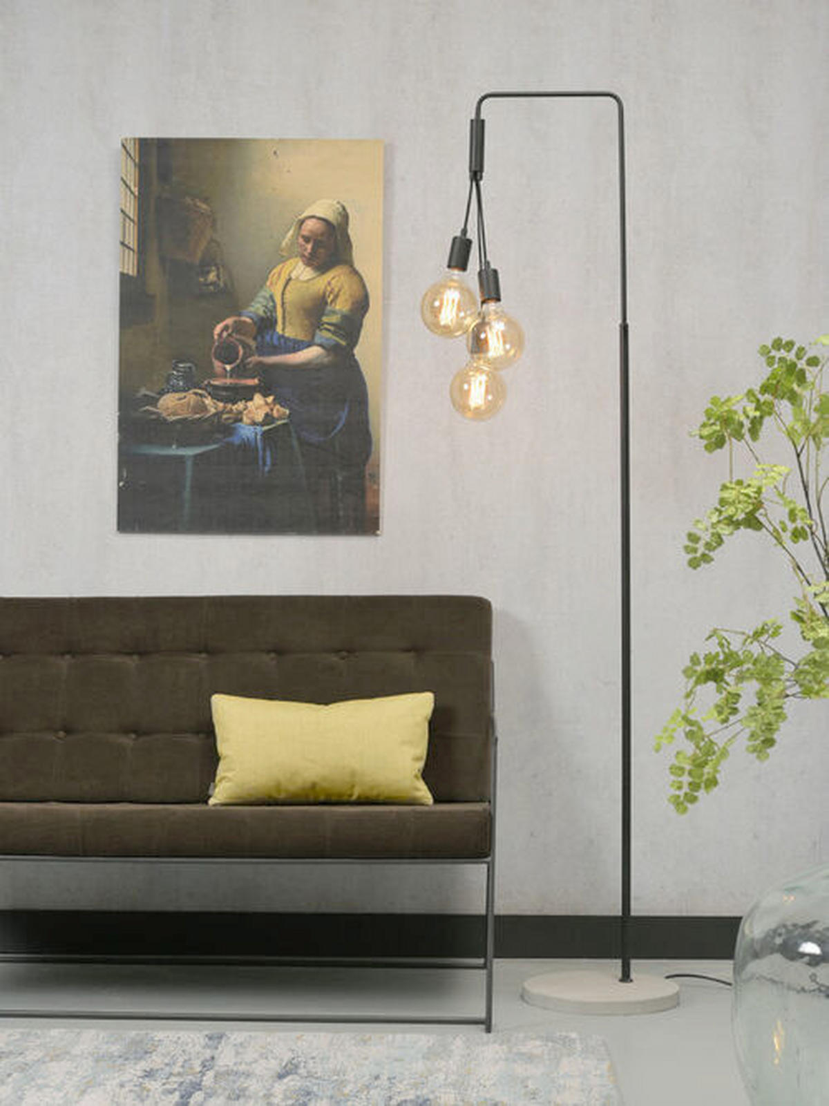 GOLVLAMPA OSLO  48/190/32 cm   - grå/svart, Design, metall/sten (48/190/32cm) - It's about Romi