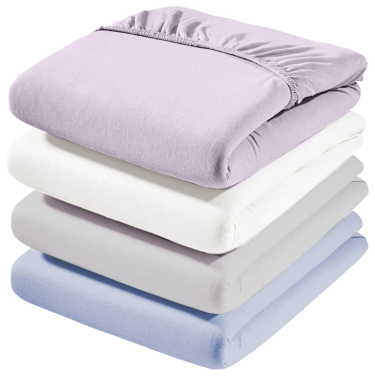 SPANNBETTTUCH Zwirn-Jersey  - Rosa, Basics, Textil (100/200cm) - Estella