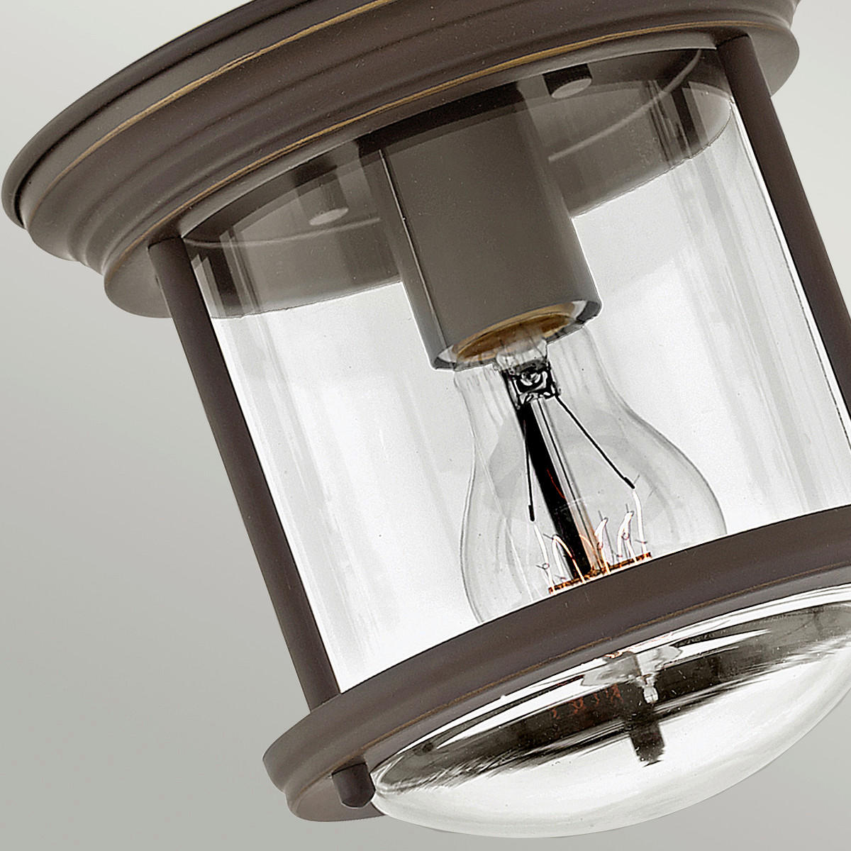 DECKENLEUCHTE Elstead Hadrian 19.6/18.5 cm   - Bronzefarben, KONVENTIONELL, Glas/Metall (19.6/18.5cm) - Elstead Lighting