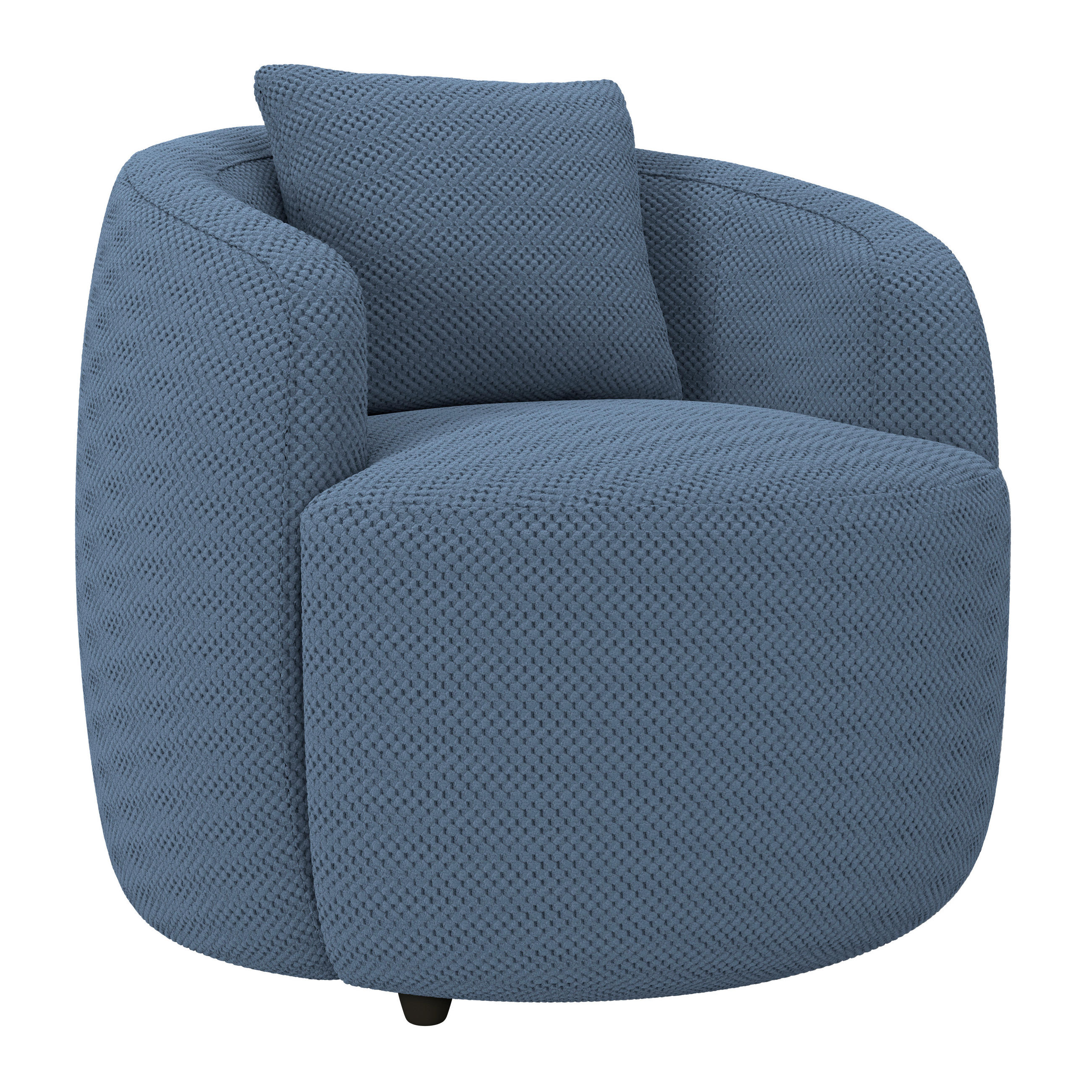 SESSEL in Velours, Struktur Dunkelblau  - Schwarz/Dunkelblau, MODERN, Kunststoff/Textil (81/74/81cm) - Livetastic