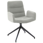 ARMLEHNSTUHL  in Cord  - Hellgrau/Schwarz, Design, Textil/Metall (61/88/66cm) - Dieter Knoll