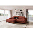 ECKSOFA  in Flachgewebe Rostfarben  177/253 cm  - Rostfarben/Schwarz, Design, Textil/Metall (177/253cm) - Dieter Knoll