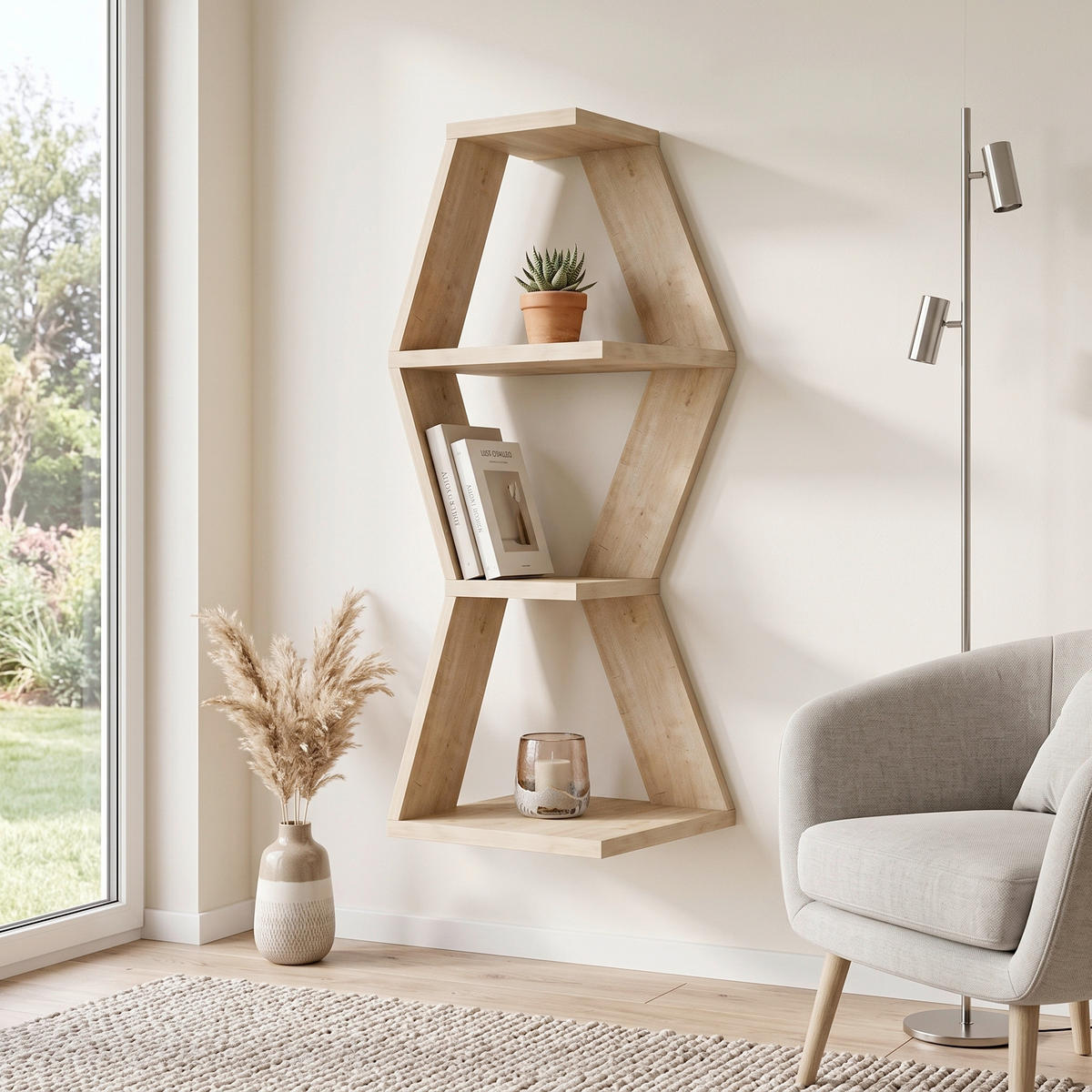 WANDBOARD Holzwerkstoff Eichefarben  - Eichefarben, Design, Holzwerkstoff (30/86/30cm) - Livetastic