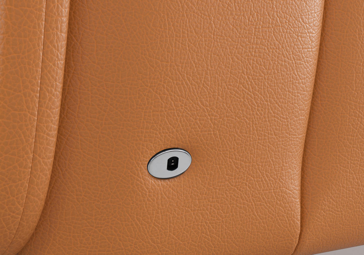 SESSEL in Echtleder Currygelb  - Currygelb/Schwarz, Konventionell, Leder/Metall (74/112/82cm) - Sit & More