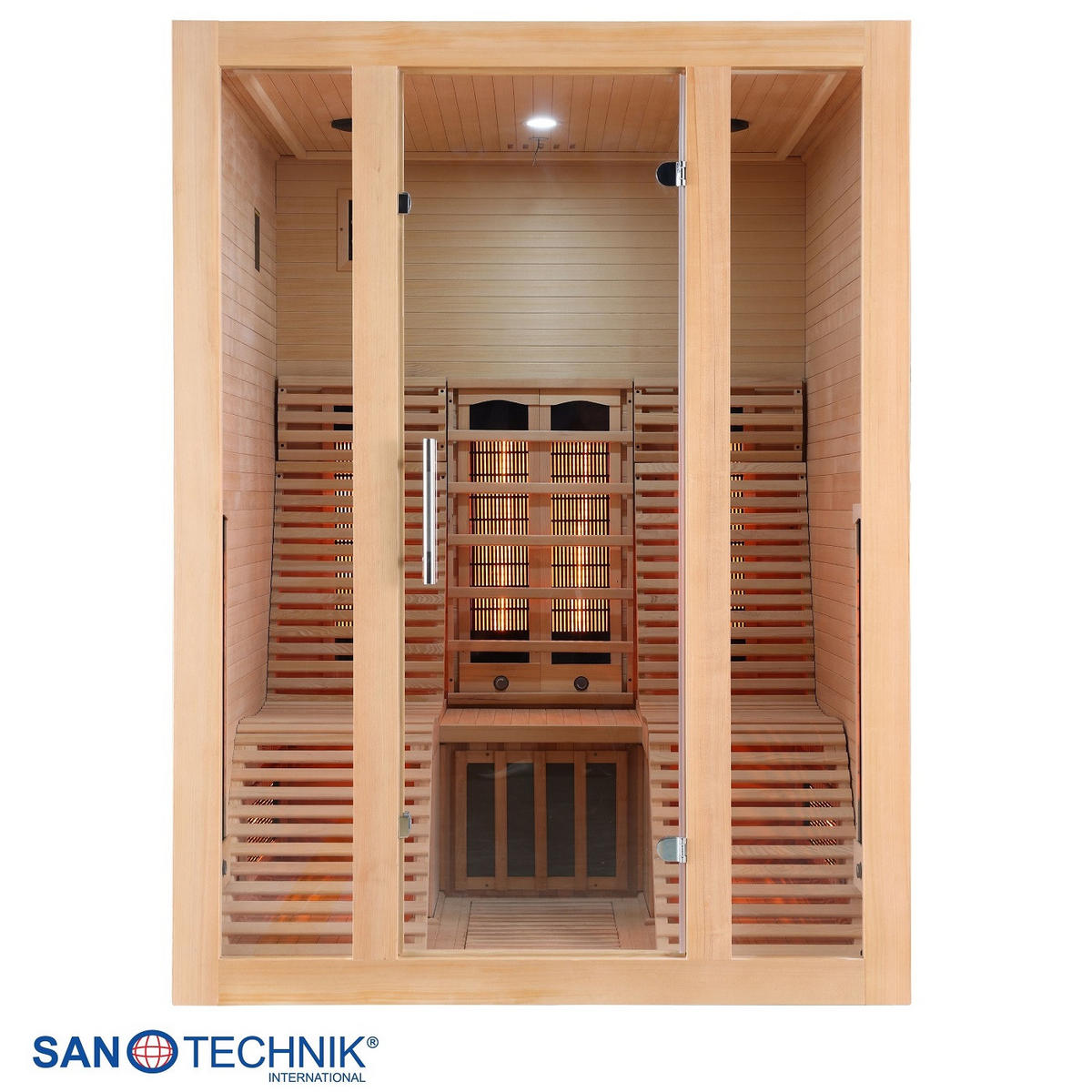 INFRAČERVENÁ KABINA  - hnědá, Basics, dřevo (150/200/150cm) - Sanotechnik
