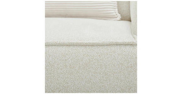 ECKSOFA in Chenille Creme  - Creme/Schwarz, KONVENTIONELL, Kunststoff/Textil (188/280cm) - Carryhome