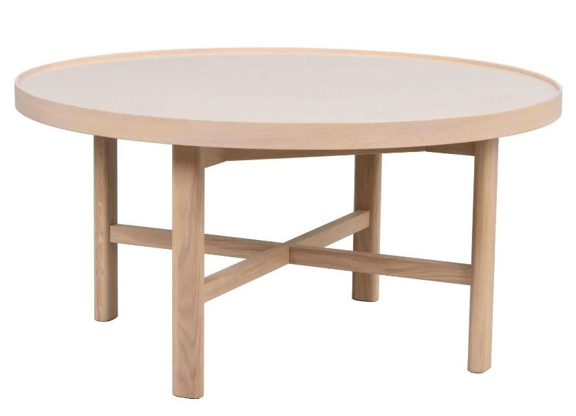 SOFFBORD i trä, keramik 90/45 cm  - vit/ekfärgad, Klassisk, trä/keramik (90/45cm) - Rowico
