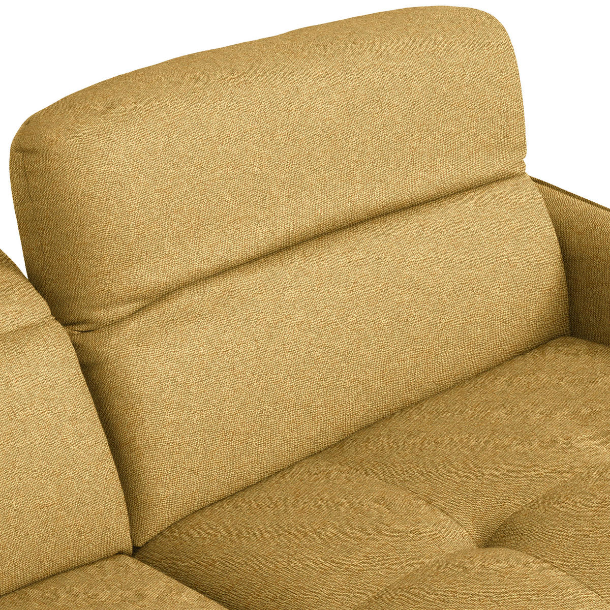 ECKSOFA Flachgewebe Currygelb  - Currygelb/Schwarz, Design, Textil/Metall (246/175cm) - Celina
