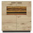 HIGHBOARD 115/124/44 cm - Eichefarben/Anthrazit, Design, Glas/Holz (115/124/44cm) - Valnatura HIGHBOARD 115/124/44 cm - Eichefarben/Anthrazit, Design, Glas/Holz (115/124/44cm) - Valnatura