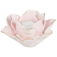 SVIETNIK NA ČAJOVÚ SVIEČKU, keramika - ružová, Trend, keramika (12/7cm) - Ambia Home