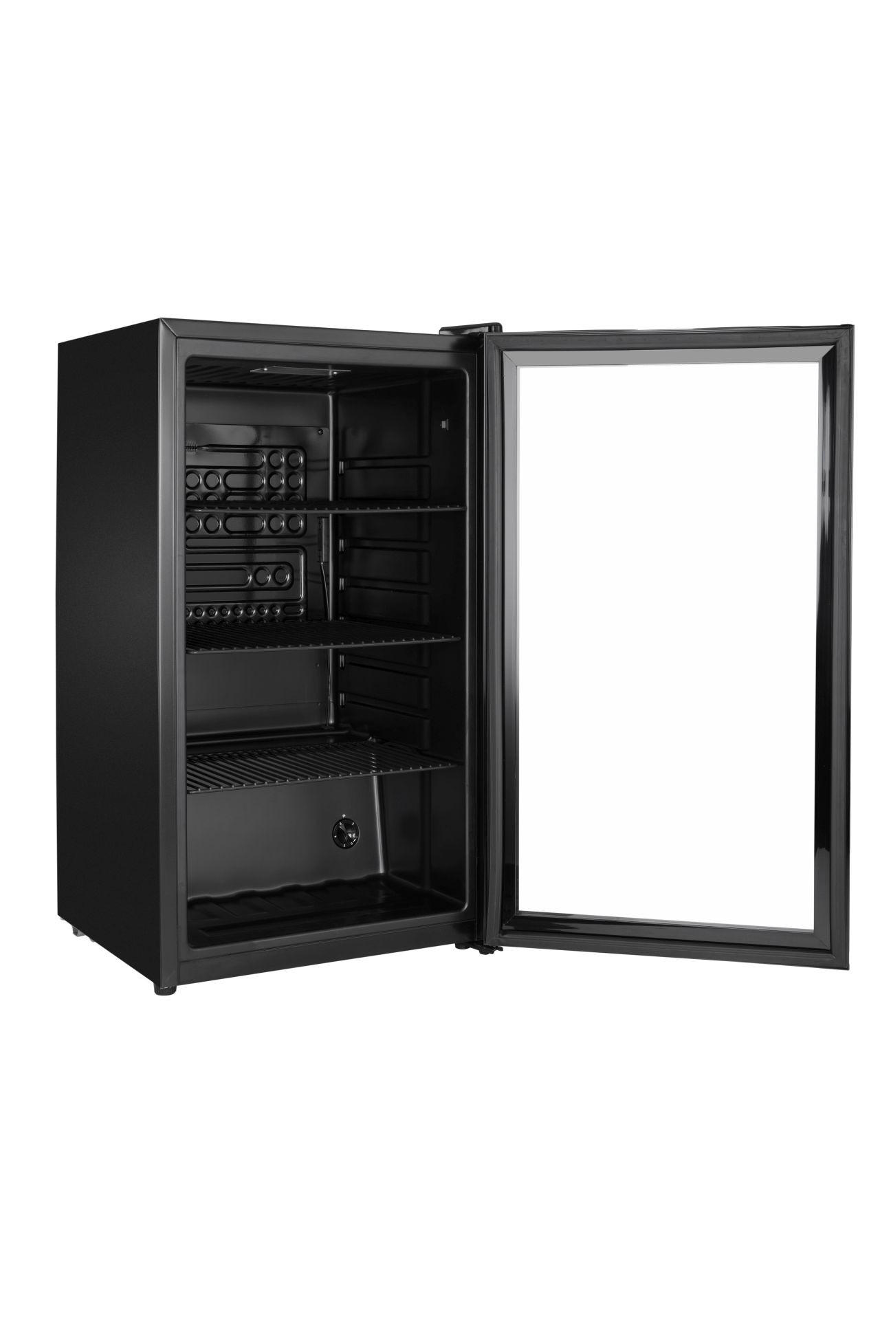 KÜHLSCHRANK BG-93 - Schwarz, Basics, Glas/Metall (47/46,5/84,5cm)