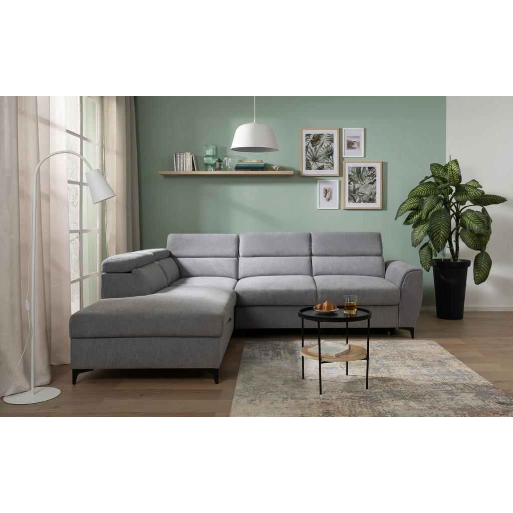 Thumbnail - Carryhome Ecksofa, Grau, Textil, 5-Sitzer, Ottomane links, L-Form, 255x217 cm, Wohnzimmer, Sofas & Couches, Wohnlandscha...