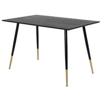 MATBORD i trä, metall 120/85/75 cm   - svart/guldfärgad, Design, metall/trä (120/85/75cm) - Best Price