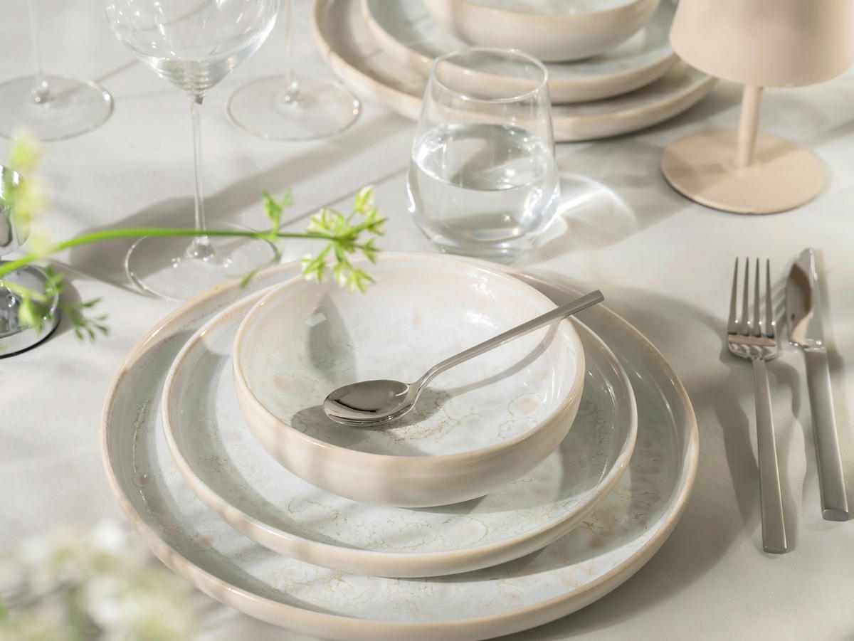 TAFELSERVICE Yuki 12-teilig  - Weiß, Basics, Keramik - Creatable