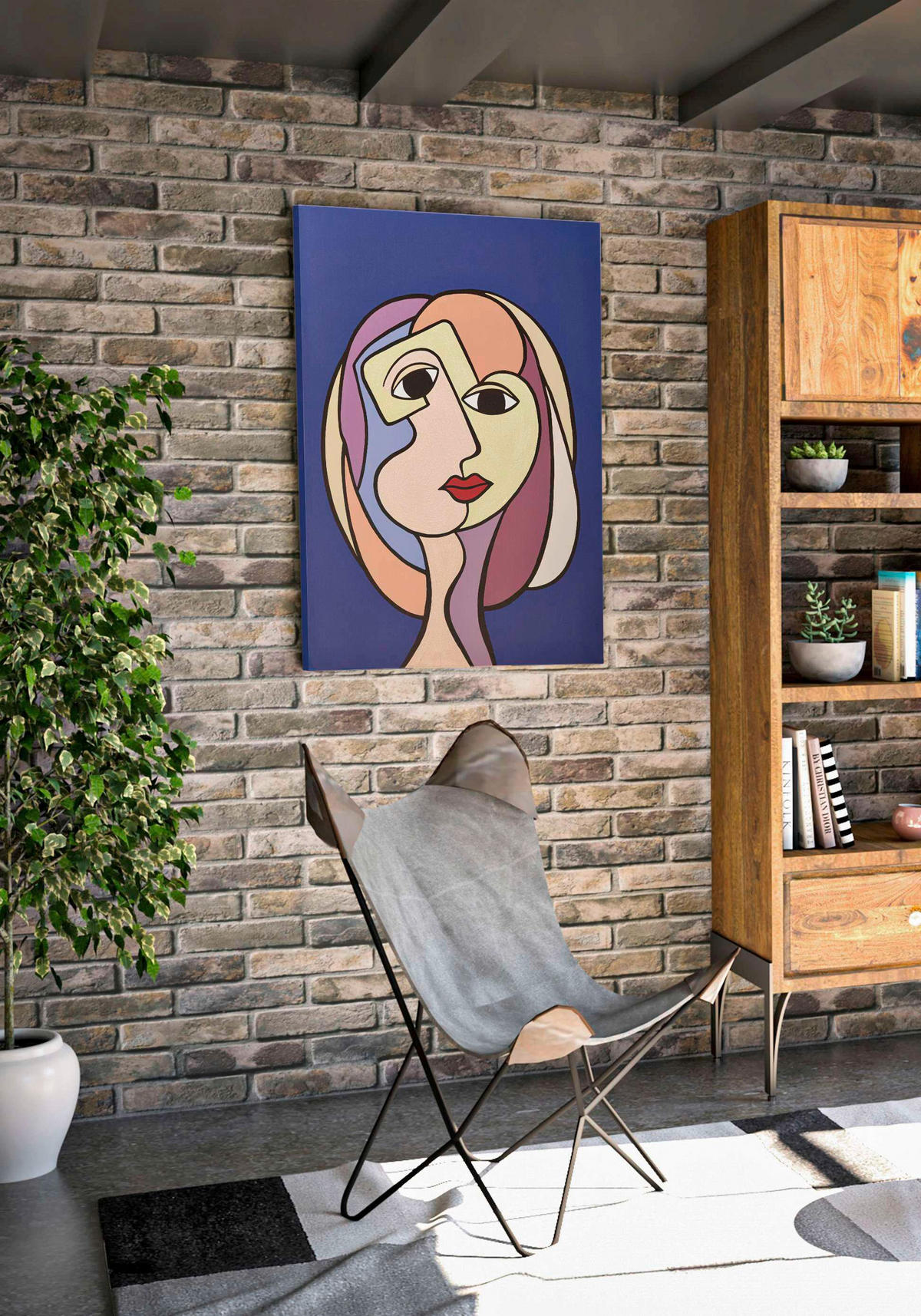 LEINWANDBILD Frauen  - Basics, Holz/Textil (80/120/3cm)