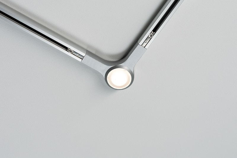 SCHIENENSYSTEM-VERBINDER - Chromfarben, Design, Metall (14,1/2,7/14,1cm) - Paulmann