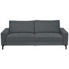 3-SITZER-SOFA  in Flachgewebe Anthrazit  - Anthrazit/Schwarz, Design, Textil/Metall (218/86/97cm) - Hom`in