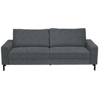 3-SITZER-SOFA  in Flachgewebe Anthrazit  - Anthrazit/Schwarz, Design, Textil/Metall (218/86/97cm) - Hom`in
