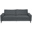 3-SITZER-SOFA  in Flachgewebe Anthrazit  - Anthrazit/Schwarz, Design, Textil/Metall (218/86/97cm) - Hom`in