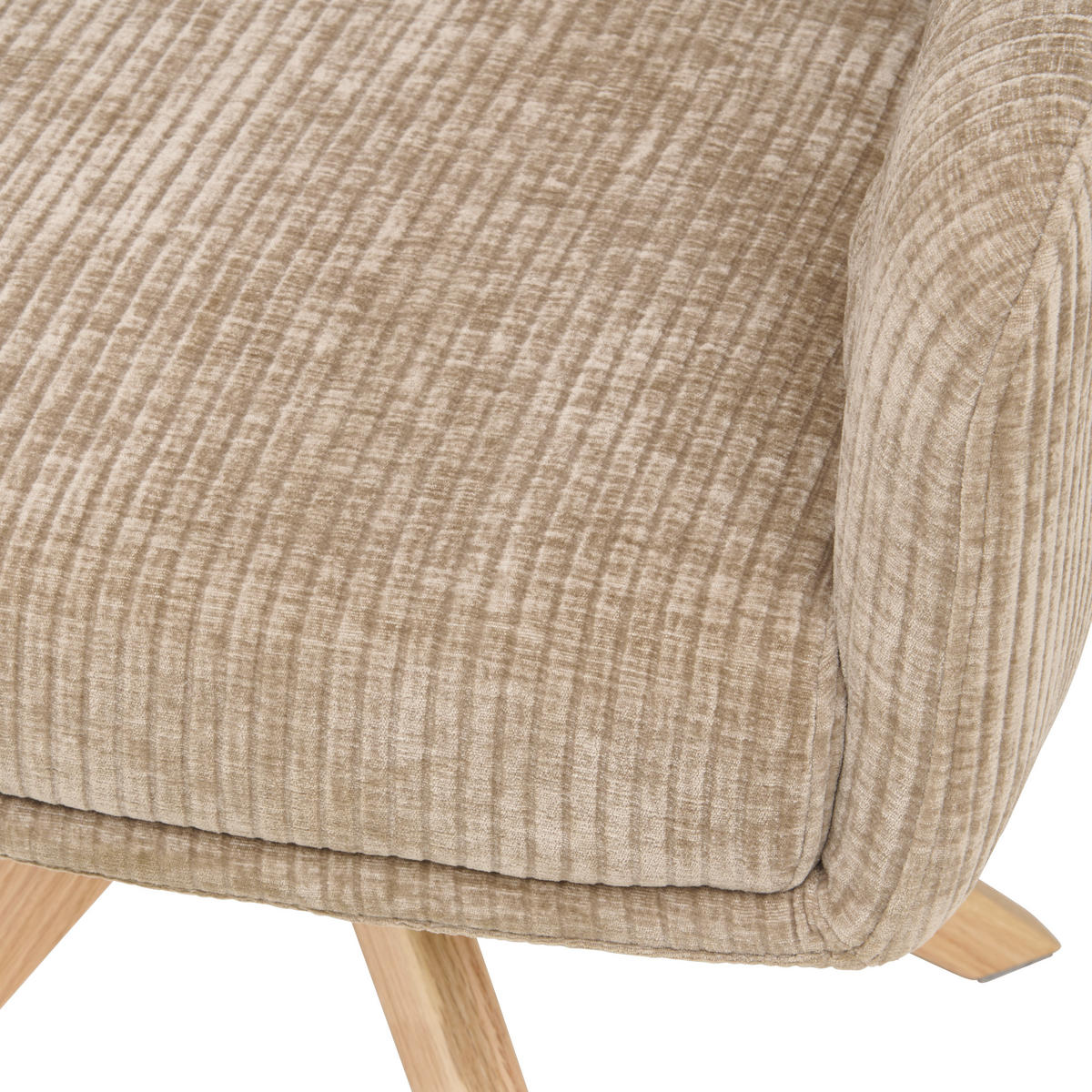 ARMLEHNSTUHL in Holz, Metall, Textil Beige  - Beige/Naturfarben, KONVENTIONELL, Holz/Textil (60/90/69cm) - Livetastic