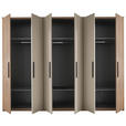 DREHTÜRENSCHRANK 300,5/228/60 cm,  in Eichefarben, Kaschmir, 6-türig  - Kaschmir/Eichefarben, Design, Holzwerkstoff/Metall (300,5/228/60cm) - Xora