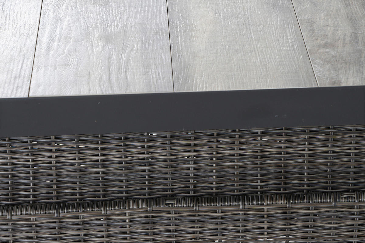 LOUNGEGARNITUR 5-teilig   83/103/160 cm Aluminium  - Grau, Basics, Keramik/Kunststoff (83/103/160cm) - Siena Garden