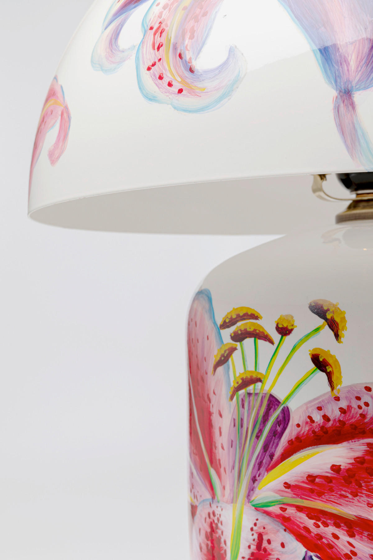 TISCHLEUCHTE 38/62/38 cm   - Gelb/Lila, Design, Keramik/Metall (38/62/38cm) - Kare-Design