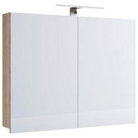 SPIEGELSCHRANK 80/59,2/12 cm  - Sonoma Eiche, Modern, Glas/Holzwerkstoff (80/59,2/12cm) - MID.YOU